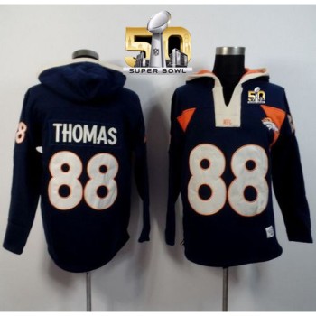 Denver Broncos #88 Demaryius Thomas Navy Blue Super Bowl 50 Player Winning Method Pullover NFL Hoodie Denver Broncos #88 Demaryius Thomas Navy Blue Super Bowl 50 Player Winning Method Pullover NFL Hoodie