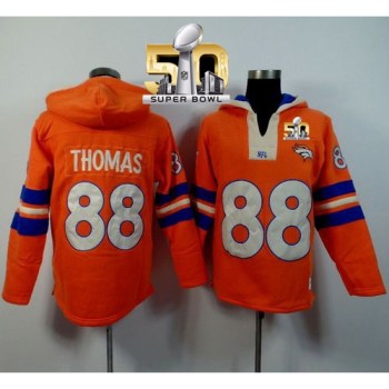Denver Broncos #88 Demaryius Thomas Orange Super Bowl 50 Player Winning Method Pullover NFL Hoodie Denver Broncos #88 Demaryius Thomas Orange Super Bowl 50 Player Winning Method Pullover NFL Hoodie