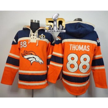 Denver Broncos #88 Demaryius Thomas Orange Super Bowl 50 Sawyer Hoodie Sweatshirt NFL Hoodie Denver Broncos #88 Demaryius Thomas Orange Super Bowl 50 Sawyer Hoodie Sweatshirt NFL Hoodie