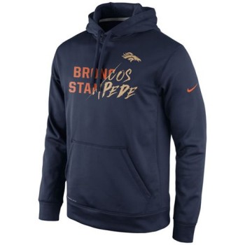 Denver Broncos Gold Collection KO Pullover Performance Hoodie Navy Denver Broncos Gold Collection KO Pullover Performance Hoodie Navy