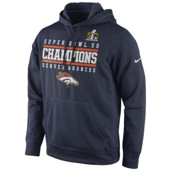 Denver Broncos Super Bowl 50 Champions Celebration Performance Hoodie Navy Denver Broncos Super Bowl 50 Champions Celebration Performance Hoodie Navy