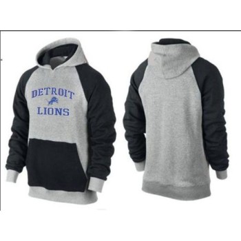 Detroit Lions Heart & Soul Pullover Hoodie Grey & Dark Blue Detroit Lions Heart & Soul Pullover Hoodie Grey & Dark Blue