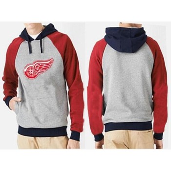 Detroit Red Wings Pullover Hoodie Grey & Red Detroit Red Wings Pullover Hoodie Grey & Red
