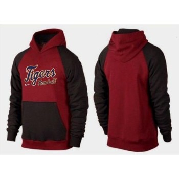 Detroit Tigers Pullover Hoodie Burgundy Red & Black Detroit Tigers Pullover Hoodie Burgundy Red & Black