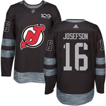 Devils #16 Jacob Josefson Black 1917-2017 100th Anniversary Stitched NHL Jersey Devils #16 Jacob Josefson Black 1917-2017 100th Anniversary Stitched NHL Jersey