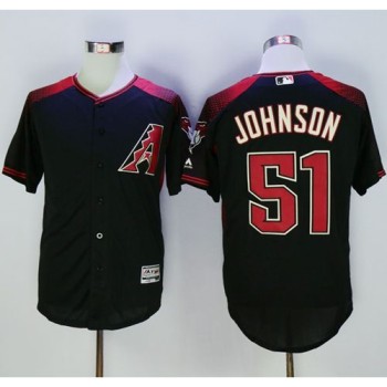 Diamondbacks #51 Randy Johnson Black/Brick New Cool Base Stitched MLB Jersey Diamondbacks #51 Randy Johnson Black/Brick New Cool Base Stitched MLB Jersey
