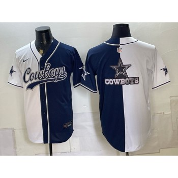 Youth Dallas Cowboys Navy Split Cool Base Stitched Baseball Jersey Youth Dallas Cowboys Navy Split Cool Base Stitched Baseball Jersey