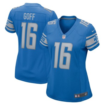 Women's Detroit Lions #16 Jared Goff Blue Player Game Jersey Women's Detroit Lions #16 Jared Goff Blue Player Game Jersey
