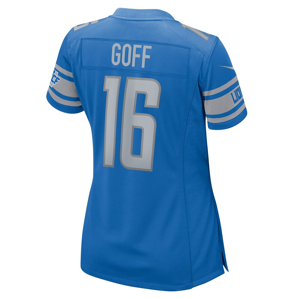 Women's Detroit Lions #16 Jared Goff Blue Player Game Jersey