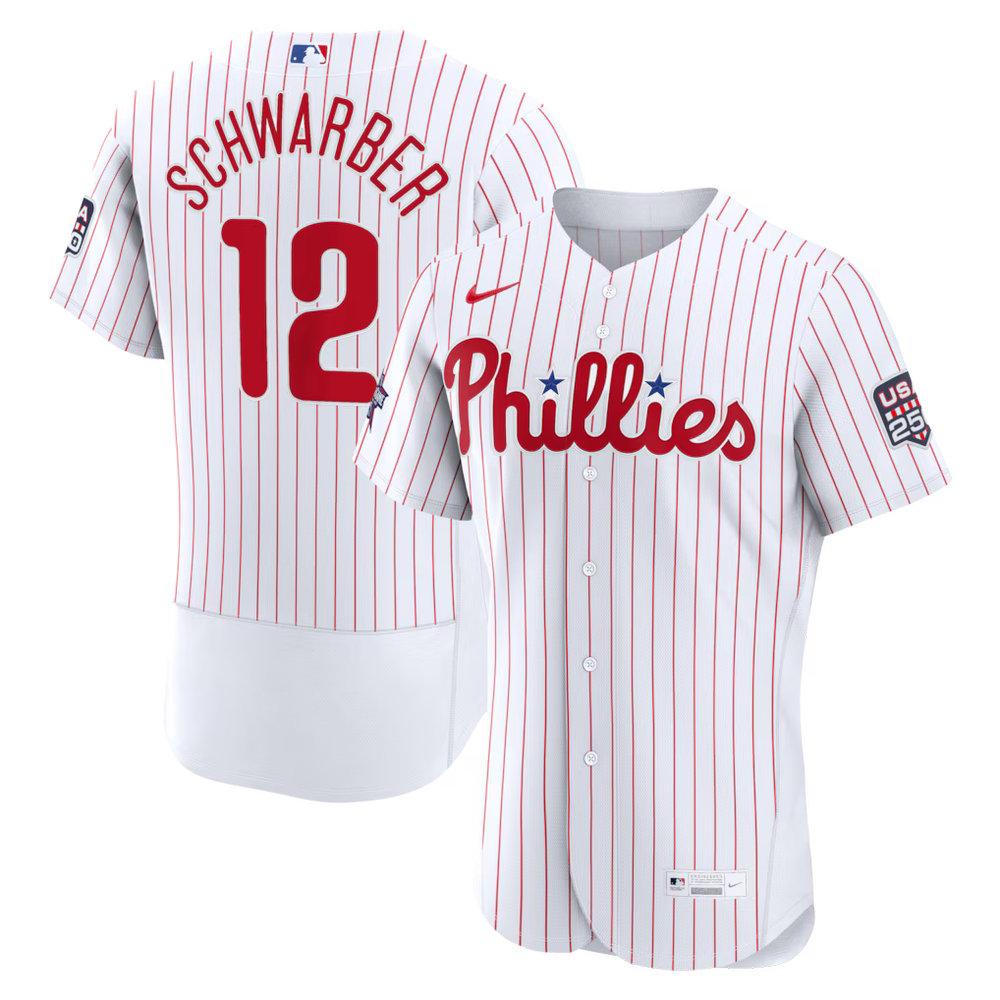 Youth Philadelphia Phillies #12 Kyle Schwarber Nike White 2026 All-Star Game Authentic Jersey