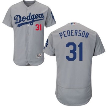 Dodgers #31 Joc Pederson Grey Flexbase Authentic Collection Stitched MLB Jersey Dodgers #31 Joc Pederson Grey Flexbase Authentic Collection Stitched MLB Jersey
