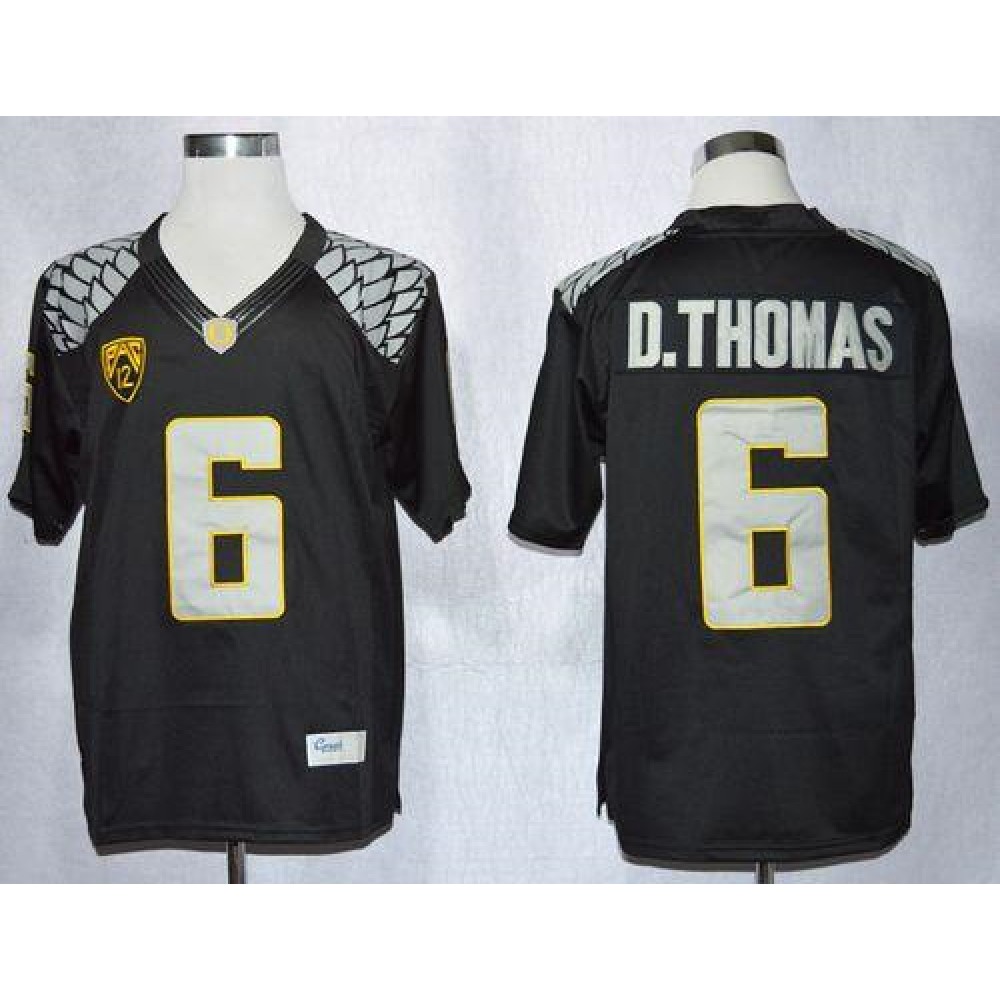 Ducks #6 De'Anthony Thomas Black Limited Stitched NCAA Jersey