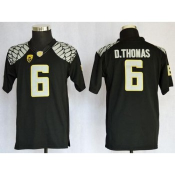 Ducks #6 De'Anthony Thomas Black Limited Stitched Youth NCAA Jersey