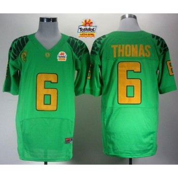 Ducks #6 De'Anthony Thomas Green Elite PAC-12 Patch Tostitos Fiesta Bowl Stitched NCAA Jersey Ducks #6 De'Anthony Thomas Green Elite PAC-12 Patch Tostitos Fiesta Bowl Stitched NCAA Jersey