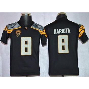 Ducks #8 Marcus Mariota Black Mach Speed Limited Stitched Youth NCAA Jersey Ducks #8 Marcus Mariota Black Mach Speed Limited Stitched Youth NCAA Jersey