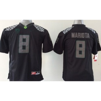 Ducks #8 Marcus Mariota Blackout Stitched Youth NCAA Jersey Ducks #8 Marcus Mariota Blackout Stitched Youth NCAA Jersey