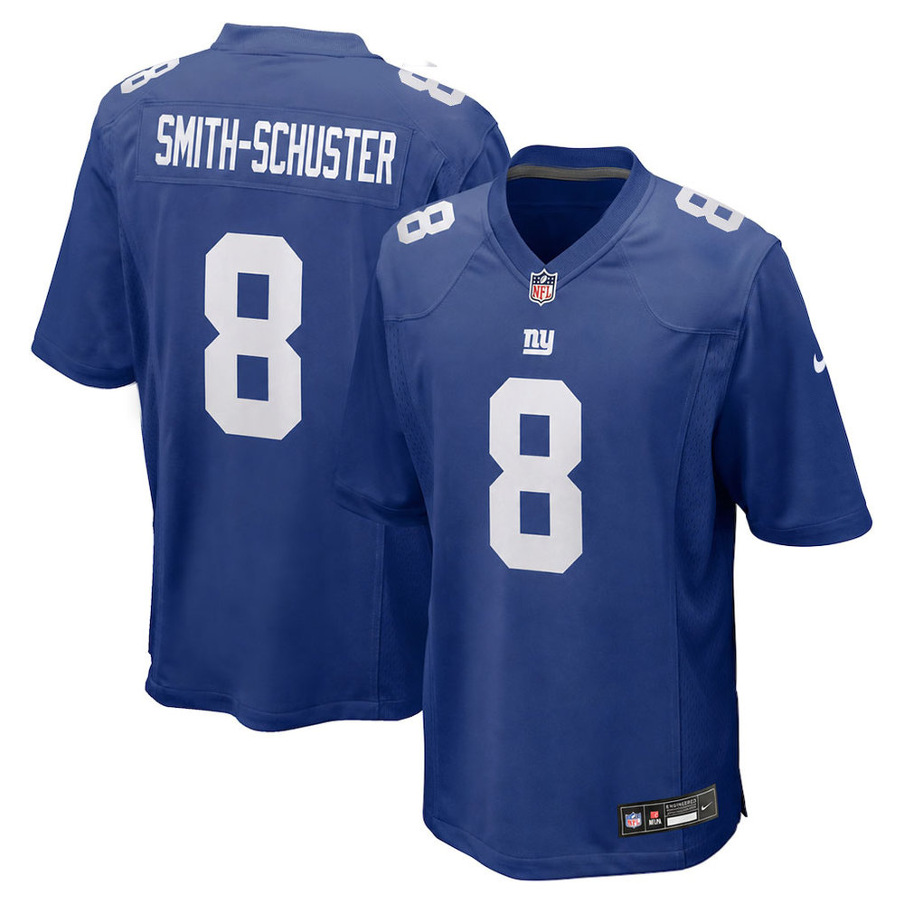 Men's New York Giants #8 JuJu Smith-Schuster Nike Royal Team Game Jersey