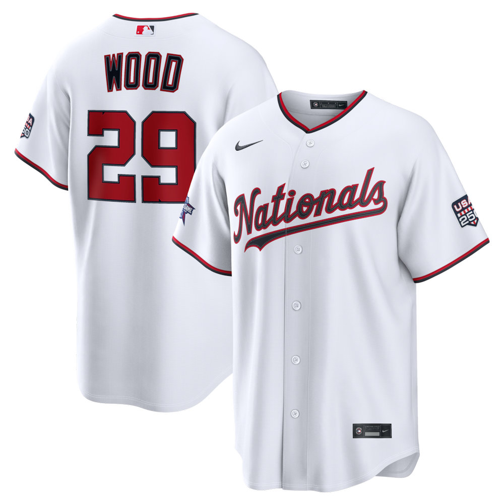 Men's Washington Nationals #29 James Wood Nike White 2026 All-Star Game Replica Jersey