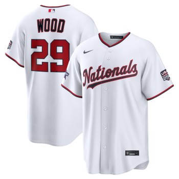 Men's Washington Nationals #29 James Wood Nike White 2026 All-Star Game Replica Jersey