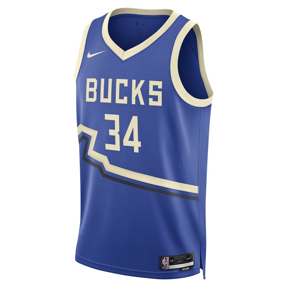Unisex Milwaukee Bucks Giannis Antetokounmpo Royal 2024/25 Swingman Player Jersey - City Edition