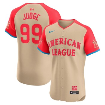 Men's American League #99 Aaron Judge Cream 2024 MLB All-Star Game Elite Player Jersey Men's American League #99 Aaron Judge Cream 2024 MLB All-Star Game Elite Player Jersey