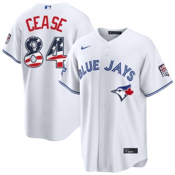 Men's Toronto Blue Jays #84 Dylan Cease Nike White 2026 All-Star Edition Stars & Stripes Stadium Jersey