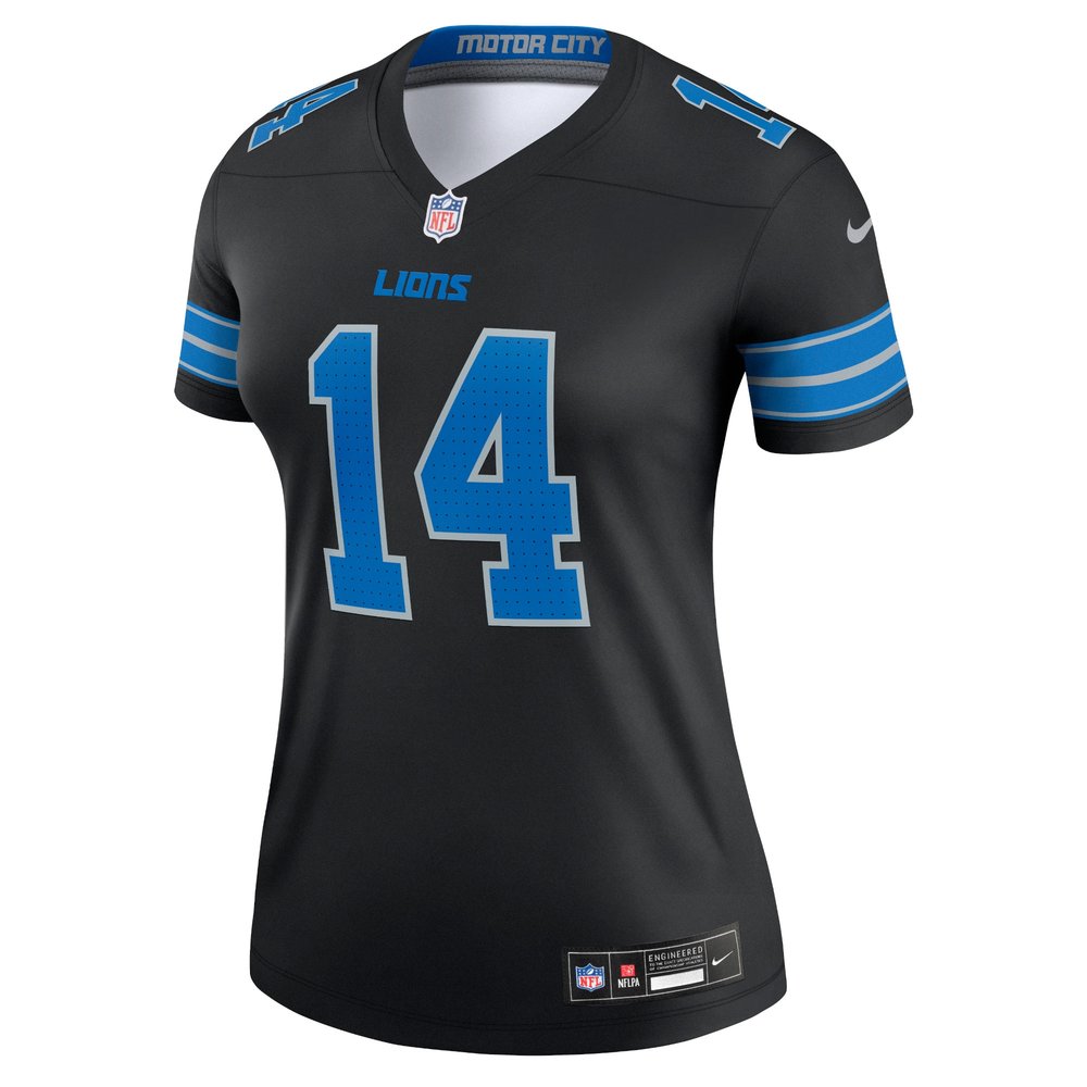 Women's Detroit Lions #14 Amon-Ra St. Brown Black Legend Jersey Women's Detroit Lions #14 Amon-Ra St. Brown Black Legend Jersey