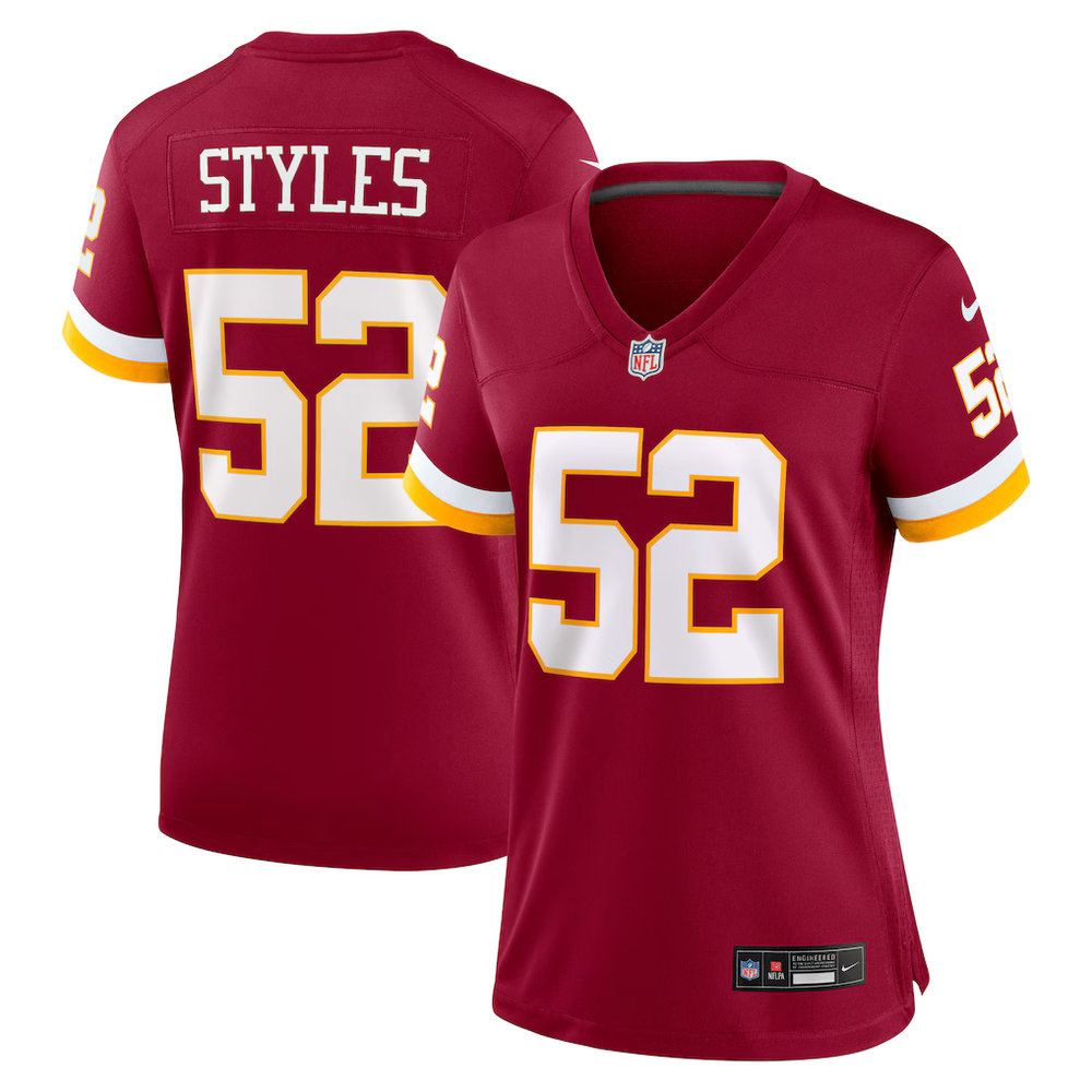 Women's Washington Commanders #52 Sonny Styles Nike Burgundy Game Jersey Women's Washington Commanders #52 Sonny Styles Nike Burgundy Game Jersey