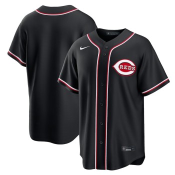Men's Cincinnati Reds Fashion Replica Black Out Jersey