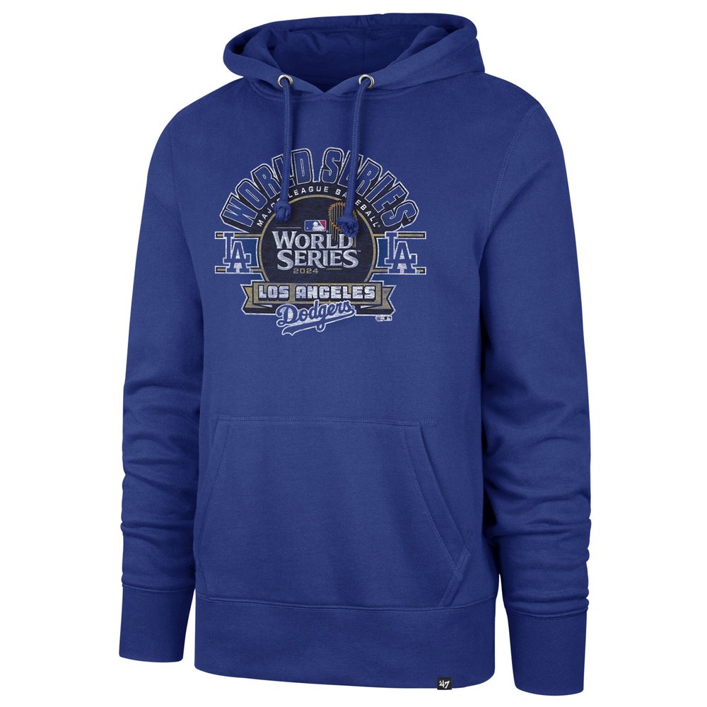 Men's Los Angeles Dodgers '47 Royal 2024 World Series Headline Pullover Hoodie