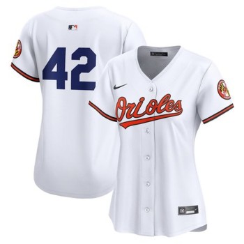 Women's Baltimore Orioles White 2024 Jackie Robinson Day Home Limited Jersey Women's Baltimore Orioles White 2024 Jackie Robinson Day Home Limited Jersey