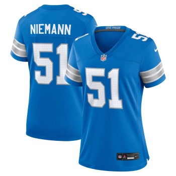 Women's Detroit Lions Ben Niemann  Blue Team Game Jersey Women's Detroit Lions Ben Niemann  Blue Team Game Jersey