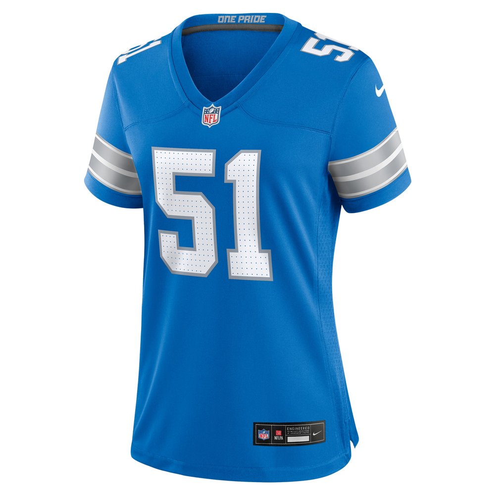Women's Detroit Lions Ben Niemann  Blue Team Game Jersey