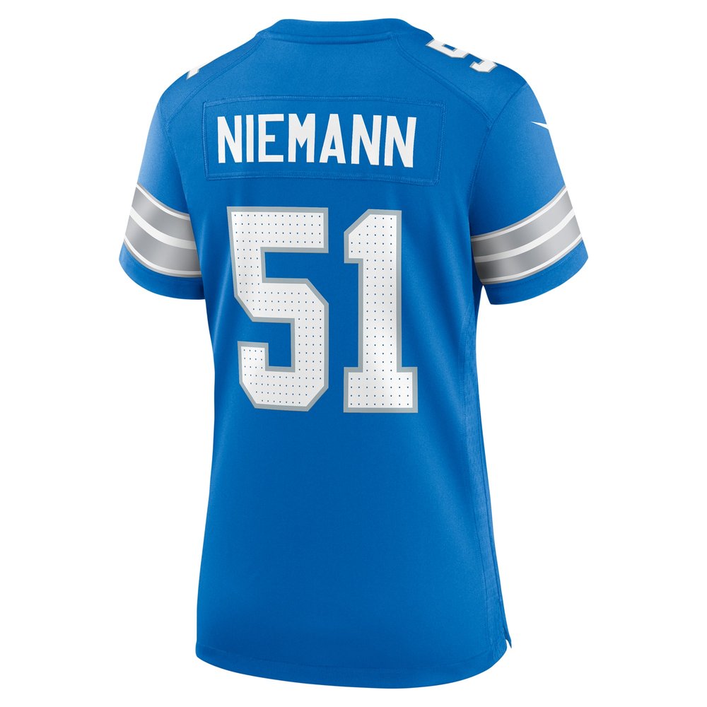 Women's Detroit Lions Ben Niemann  Blue Team Game Jersey