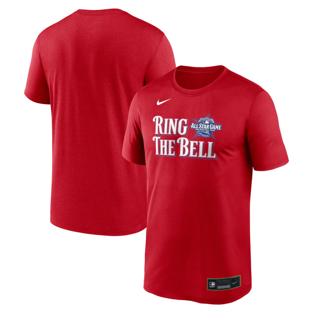 Men's 2026 MLB All-Star Game Nike Red Authentic Collection Ring The Bell Tri-Blend Dri-FIT T-Shirt