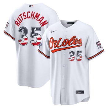 Men's Baltimore Orioles #35 Adley Rutschman Nike White 2026 All-Star Edition Stars & Stripes Stadium Jersey