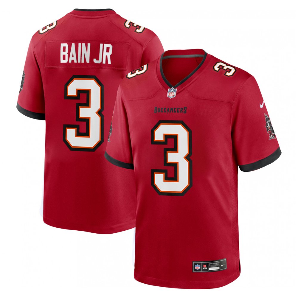 Men's Tampa Bay Buccaneers #3 Rueben Bain Jr. Red 2026 NFL Draft Game Jersey