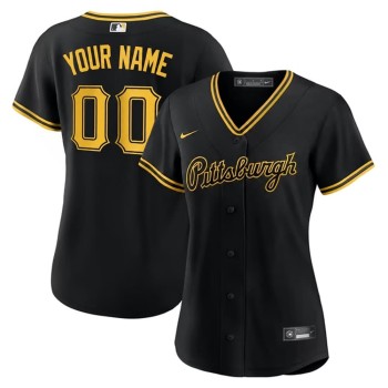 Women's Pittsburgh Pirates Black Stitched Baseball Custom Jersey