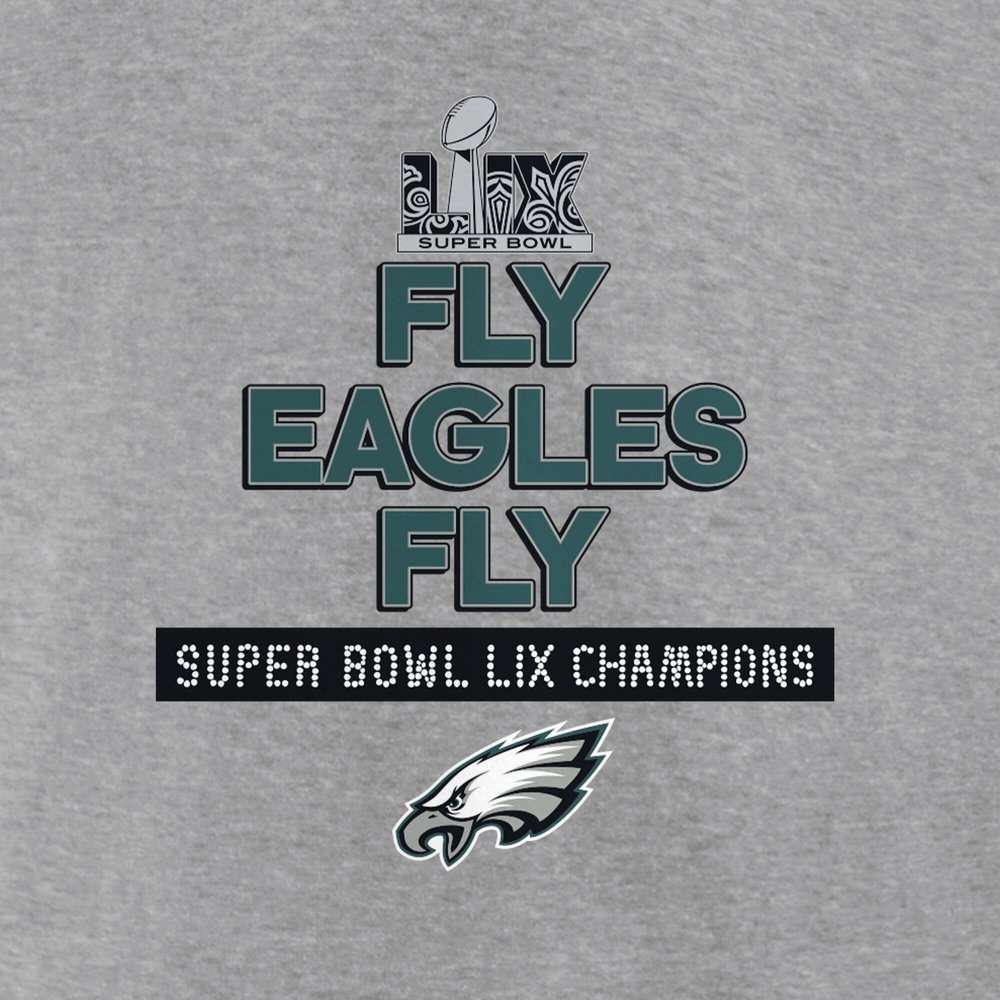 Men's Philadelphia Eagles Heather Gray Super Bowl LIX Champions Local Long Sleeve T-Shirt