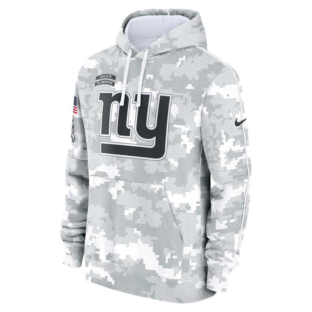 Men's New York Giants Arctic Camo 2024 Salute to Service Club Fleece Pullover Hoodie