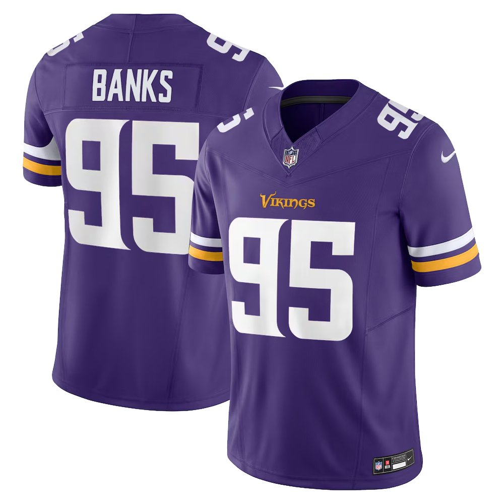 Youth Minnesota Vikings #95 Caleb Banks Purple 2026 NFL Draft Vapor F.U.S.E. Limited Jersey