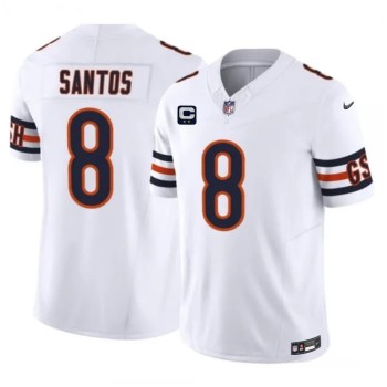 Men's Chicago Bears #8 Cairo Santos White 2026 2-Star C Patch Vapor F.U.S.E. Untouchable Limited Jersey Men's Chicago Bears #8 Cairo Santos White 2026 2-Star C Patch Vapor F.U.S.E. Untouchable Limited Jersey