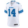 Men's Detroit Lions #14 Amon-Ra St. Brown White Game Jersey