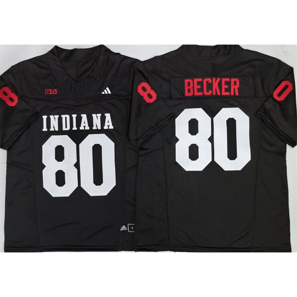 Men's Indiana Hoosiers #80 Charlie Becker Black Vapor F.U.S.E. Limited Jersey