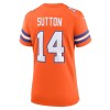 Women's Denver Broncos Courtland Sutton Orange Mile High Collection 1977 Throwback Player Game Jersey
