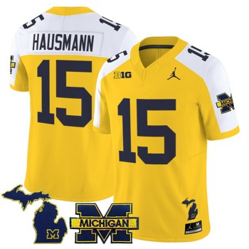 Men's Michigan Wolverines #15 Ernest Hausmann Yellow Alternate 2025 Vapor F.U.S.E. Limited Jersey
