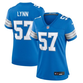 Women's Detroit Lions #57 Nate Lynn Blue Game Jersey Women's Detroit Lions #57 Nate Lynn Blue Game Jersey