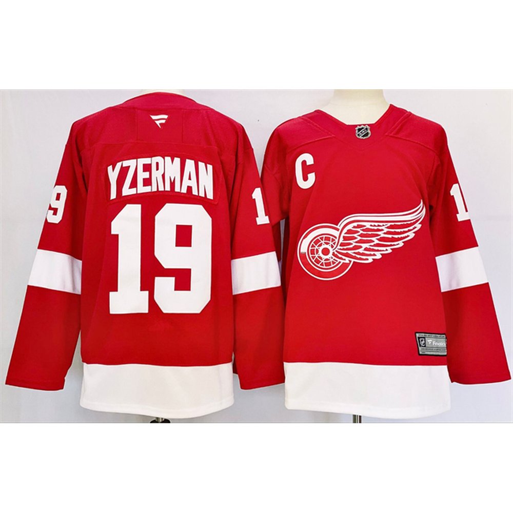 Youth Detroit Red Wings #19 Steve Yzerman Red 2024-25 Stitched Jersey