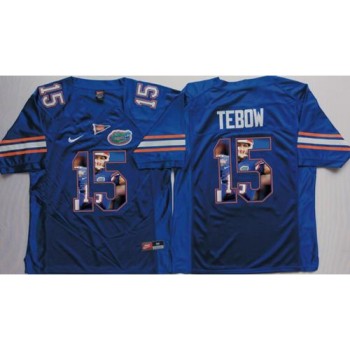 Gators #15 Tim Tebow Blue Player Fashion Stitched NCAA Jersey Gators #15 Tim Tebow Blue Player Fashion Stitched NCAA Jersey