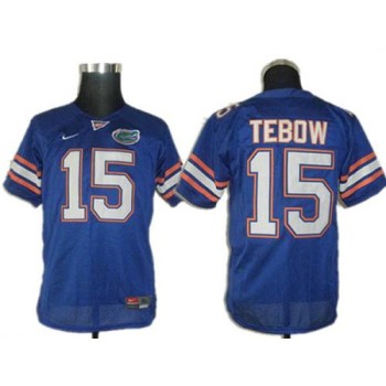 Gators #15 Tim Tebow Blue Stitched Youth NCAA Jersey Gators #15 Tim Tebow Blue Stitched Youth NCAA Jersey